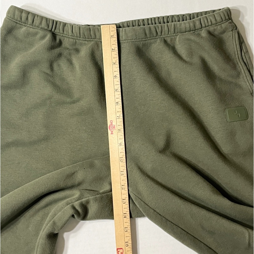 JoyLab High Rise Sweatpants Womens Large Olive Green Fleece Jogger Baggy Relaxed - Picture 8 of 8